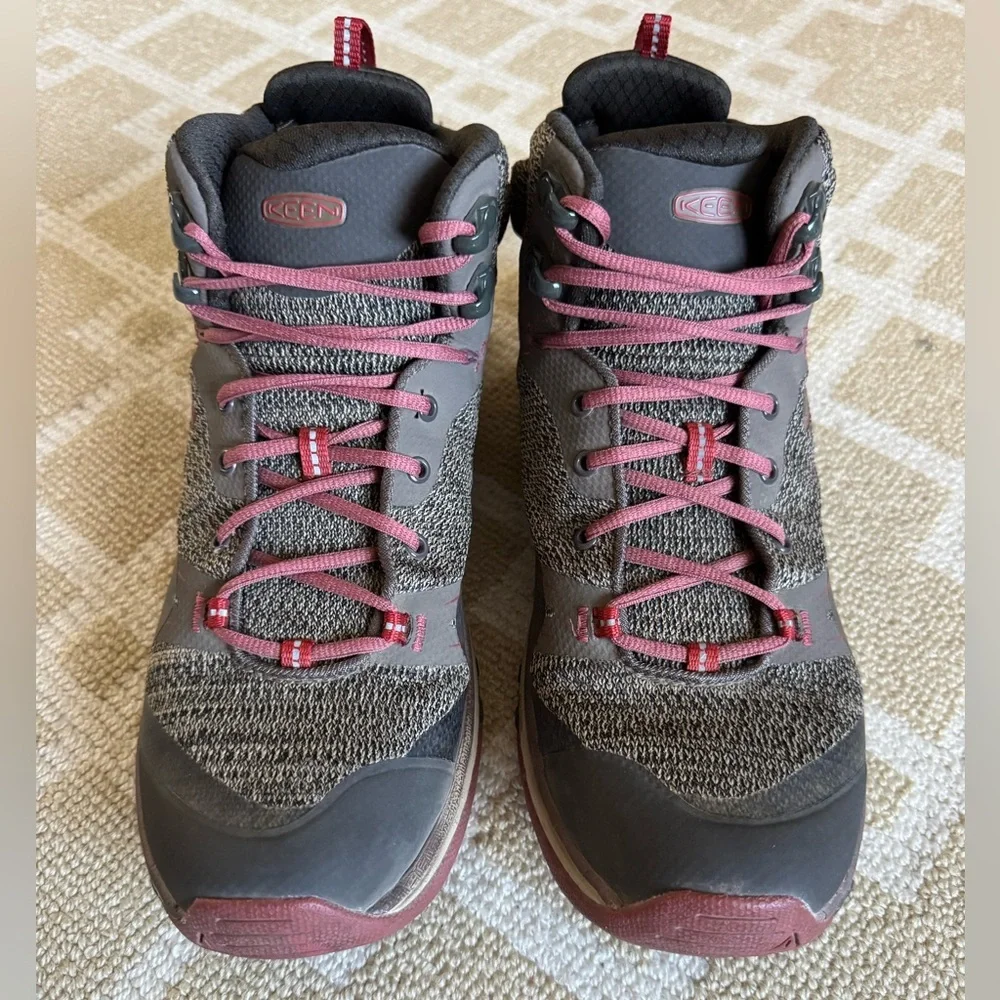 KEEN Terradora Waterproof Hiking Boots Lightweight Trail Shoes Brown Burgundy 9 - Picture 8 of 10